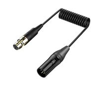 Kueohse XLR 3 Broches Mâle vers Mini XLR 4 Broches Amplificateur Mixeur Audio Mini Microphone Câble Audio pour Appareil Photo