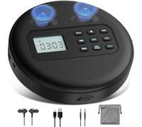 KUEPHOM Lecteur CD portable avec écouteurs et haut-parleurs intégrés : discman rechargeable avec protection anti-saut, petit lecteur CD/USB/MP3 pour personnel/voiture/voyage/musique/amateur de livres