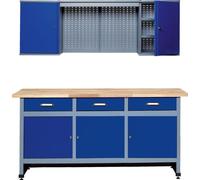Küpper 70421-7 Ensemble établi et élément haut, 170 cm, Bleu outremer