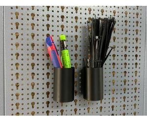 Küpper Lot de 2 récipients ronds pour paroi perforée Küpper et perforation européenne 45 mm - Support système - Accessoires pour panneau perforé