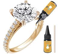 Kueroami Ajusteur de taille de bague pour anneaux lâches, protection de bague colle réduit les anneaux fins de bande 0,5 à 3 tailles, adhésif invisible avec lumière UV, facile à appliquer