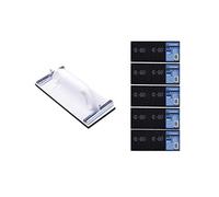 Küssner Set de ponçage à main avec grilles abrasives 5 pcs : longueur 28cm, largeur 11,5cm, grain 60, Cale à Poncer Manuelle, Cale à poncer Rectangulaire: longueur 22cm, largeur 10,5cm, A0180-900506