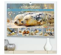 Küstenleben. Zauberhafte Tiere am Meer (hochwertiger Premium Wandkalender 2027 DIN A2 quer), Kunstdruck in Hochglanz: Sanfte Pinselstriche fangen das ... am Meer zu stimmungsvollen Momenten werden
