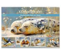 Küstenleben. Zauberhafte Tiere am Meer (Wandkalender 2027 DIN A2 quer), CALVENDO Monatskalender: Sanfte Pinselstriche fangen das Leben der Küstentiere ... am Meer zu stimmungsvollen Momenten werden