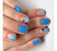 Kütehore Lot de 24 faux ongles carrés à coller dans 12 tailles 24 conseils pour décoration d'ongles