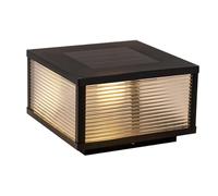 KUEYANB Lampadaire Extérieur Étanche pour Maison, Villa, Balcon, Portail, Pilier, Luminaire Moderne Et Minimaliste pour Allée, Jardin, Colonne, Lanterne Solaire Carrée À Détecteur Crépusculaire.