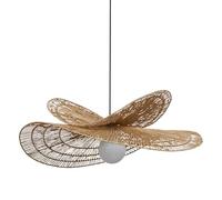 KUEYANB Lampe Suspendue en Rotin, Lustres D’Art en Rotin De Style Wabi-sabi Japonais, 1 Lampe Restaurants D’hôtel Artisanat Décoratif Lampes Suspendues, Salle D’étude Salon De Thé Luminaires Plafond