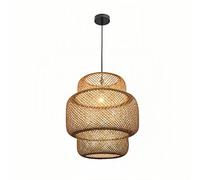 KUEYANB Lustre Rétro en Bambou, Suspension en Osier De Bambou pour Salon De Thé, Lustre Créatif Suspendu pour Séjour chez L'habitant, Luminaires Décoratifs Artisanaux pour Hôtel/Restaurant