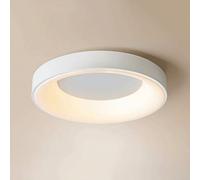 KUEYANB Plafonnier LED Rond, Style Nordique Minimaliste, Idéal Pour Une Chambre Parentale, Éclairage Moderne À Proximité Du Plafond, Intensité Variable 3000K/4000K/6500K, Pour Salon Et Cuisine.