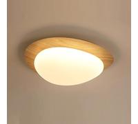 KUEYANB Plafonnier Original En Bois Veiné, Lampe De Plafond Créative Pour Chambre À Coucher, Luminaire Chaleureux Et Romantique Pour Bureau D'enfant, Salon, Îlot De Cuisine, Style Wabi-Sabi