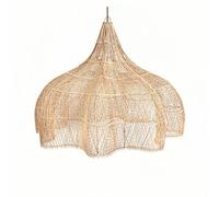 KUEYANB Suspension En Bambou, Abat-jour Bohème En Osier Tressé À La Main, Culot E26, Luminaire Décoratif Pour Cuisine, Îlot, Chambre, Salon