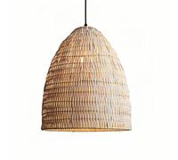 KUEYANB Suspension en Rotin Style Wabi-sabi, Lampe Suspendue À Vis E26, Lustre Décoratif en Osier À 1 Tête pour Salon, Luminaire De Chevet pour Chambre À Coucher, pour Cuisine Et Salle À Manger