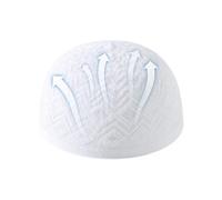 Kufi Bonnet élastique respirant extensible doux brodé pour homme Pour papa, grand-père, mari, fils, famille, amis occasions, blanc