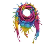 Freak Scene Kufiya - multicolore-batik-tiedye 03 - Rainbow Spiral - 100 x 100 cm - Shemagh - foulard Arafat palestinien - keffieh en coton