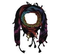 Kufiya noir Tie dye-multicolore-batik 01 Shemagh foulard Arafat