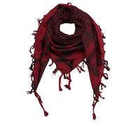 Kufiya rouge-bordeaux noir Shemagh foulard Arafat