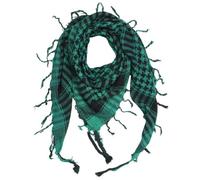 Freak Scene Kufiya - simplement tissé toile vert - noir - 100 x 100 cm - Shemagh - foulard Arafat palestinien - keffieh en coton