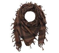 Kufiya Têtes de morts à carreaux marron noir Shemagh foulard Arafat