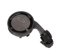 Kufoo Thermomètre multifonction pour vélo - Grand écran transparent - Étanche - Rétroéclairé - Pour vélo de route - Compteur de vitesse - Fond noir et blanc