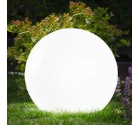 Kugelleuchte LED Extérieur Solarlampe Jardin Erdspieß Blanc 25 cm Akku