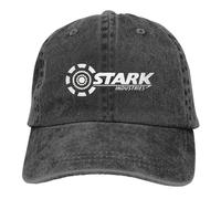 KUGEUII Casquettes de Baseball Unisexes Iron Man en Coton Pur Neutre et Respirant Tony Stark Industries Hero Distressed Denim Caps Hat Activities Adjustable Snapback Hat Cadeaux personnalisés