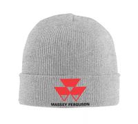 KUGEUII Dames Chapeaux d’Hiver Hommes Tracteur Agriculture Logo Bonnets Chapeaux Masseyed Tracteurs Fergusoned Imprimer Casquettes Hommes Femmes Tricot Chapeau Automne Chaud Bonnet Chapeau Cadeaux