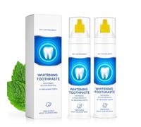 Kugig Dentifrice Blanchissant,Kugug Dentifrice Hydroxyapatite,Tube à Pompe Avec Hydroxyapatite Pour Une Haleine FraîChe Et Un Nettoyage En Profondeur Des Dents, éLiminant Les Taches,2PC