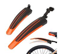 Kugooyi Ensemble de garde-boue de vélo - Accessoires de VTT - Protection anti-éclaboussures portable et réglable - Garde-boue avant et arrière - Pour VTT, vélo de route, vélo de ville - Roues de 20 à