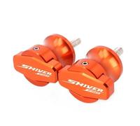 KUGVTER Bobine à Bascule Curseurs Bras Oscillant CNC M6 Moto pour pour Aprilia Shiver 750 SL750 2007-2015 Bobines Béquille D'atelier(Orange)