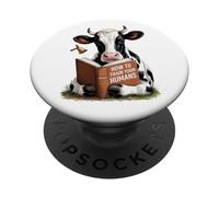 Kuh lit le livre: Comment former vos humains, un design PopSockets PopGrip Adhésif