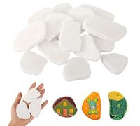 KUHAWL 12 Galets à Peindre, 3-8 CM Galets Lisses Pierres Plates Galets Peinture DIY Naturelles Galets a Peindre, Pierres Plates à Peindre Galets Peints à La Main Galets Décoratifs Ronds