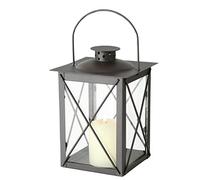 KUHEIGA Lanterne Farol avec Anse en Fer Marron Antique Hauteur : env. 20 cm