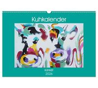 Kuhkalender (Wandkalender 2026 DIN A3 quer), CALVENDO Monatskalender: Farbenfrohe KUhNST 12 Monaten lang in ihrem Haus genießen!