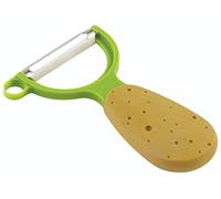 Kuhn Rikon 20401 Pomme de Terre Eplucheur à Légumes Inox 11,6 x 7,2 x 1,3 cm, Marron/Vert