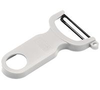Kuhn Rikon 22051 Swiss Eplucheur Inox Blanc 10,7 x 6,7 x 1,3 cm | Éplucheur de vitesse ergonomique, pour gauchers et droitiers, design léger, facile à nettoyer et à entretenir