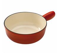 Kuhn Rikon 32008 Caquelon à Fondue en Fonte pour Induction, Rouge, 20 cm