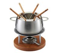 Kuhn Rikon 32212 Zermatt Set de Fondue à Viande Acier Inoxydable Argent/Marron 18 x 18 x 22 cm