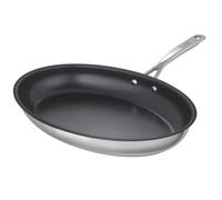KUHN RIKON ALLROUND Poêle à poisson avec revêtement en acier inoxydable 36 x 25 cm, compatible avec tous les types de feux, y compris l'induction