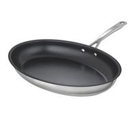Kuhn Rikon Allround Poêle à Poisson Ovale, Acier Inoxydable, 36 x 25 cm