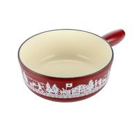 Kuhn Rikon Caquelon à Fondue en Fonte Rouge, Induction, 17 cm, 1.3 L | Fonde de fer