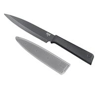 Kuhn Rikon Colori+ Couteau de cuisine, Gris, avec protection de lame