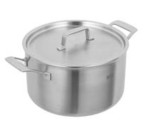 KUHN RIKON CULINARY FIVEPLY Casserole à induction 5 couches en acier inoxydable non revêtue 6,4 l 24 cm Casserole multicouche avec couvercle, super répartition de la chaleur