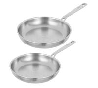 Kuhn Rikon CULINARY FIVEPLY Lot de poêles à frire non revêtues Ø 24 + 28 cm, matériau multicouche 5-PLY pour tous les types de feux, y compris induction