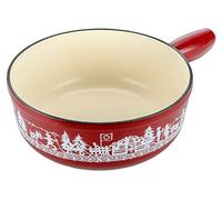 KUHN RIKON Fondue au fromage Caquelon Fonte de fer Alpage, fonte, induction, émaillé, 24 cm, rouge