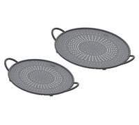 KUHN RIKON Lot de 2 protections anti-éclaboussures en silicone - Gris