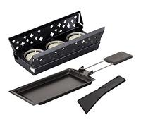 KUHN RIKON Set à Raclette à la Bougie Noir, Poêlon Antiadhésif