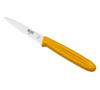 KUHN RIKON Swiss Knife Serrated Knife Stainless Steel Vegetable Knife with Blade Guard Stainless Steel Yellow