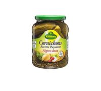 KUHNE - Cornichons Aigre-Doux Paysanne de Qualité Supérieure - 360g pour vos Apéros et Salades - Conserve Fraîche et Croquante. - Lot De 4 - Vendu Par Lot