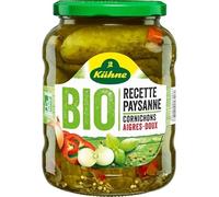KUHNE - Cornichons Aigre-Doux Recette Paysanne Bio 380G - Deux Articles