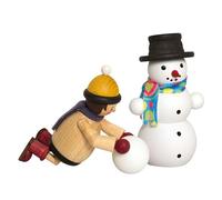 Kuhnert Figurine décorative en bois de tournage avec boule à neige - Hauteur : environ 12 cm - Fabriqué en Allemagne